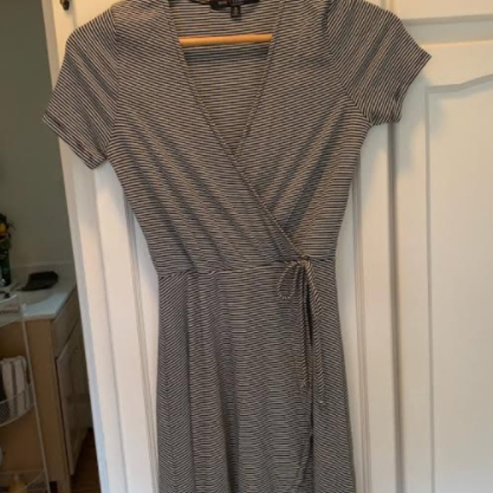 Black and White Striped Dress